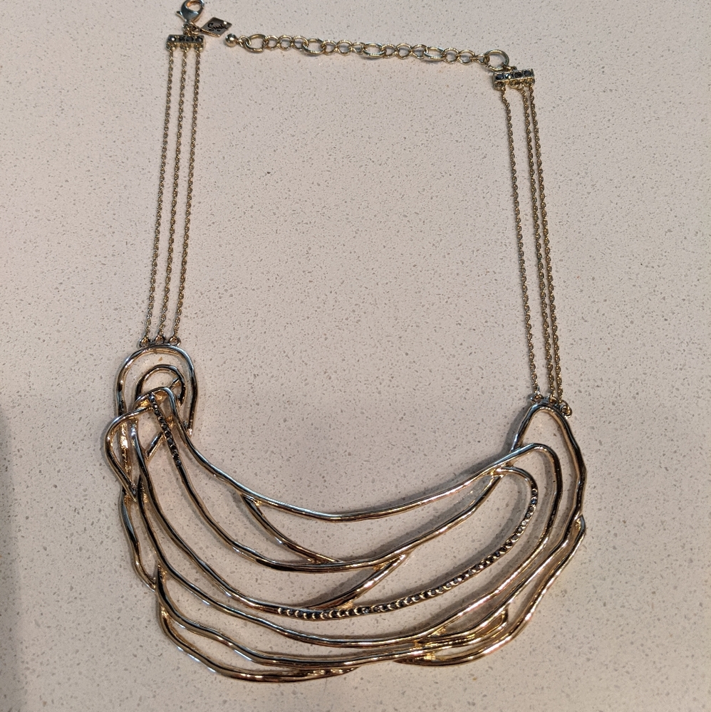 Modern Sequin 🧿 Gold plated collar necklace